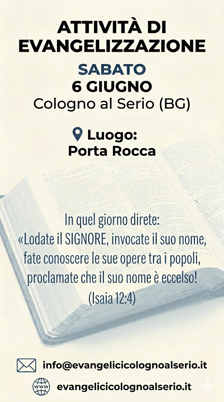 Attività evangelizzazione